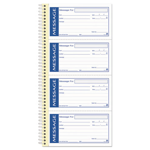 Write 'n Stick Phone Message Pad, 2 3-4 X 4 3-4, Two-part Carbonless, 200 Forms