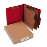 Colorlife Presstex Classification Folders, 2 Dividers, Letter Size, Executive Red, 10-box