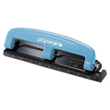 Ez Squeeze Three-hole Punch, 12-sheet Capacity, Blue-black