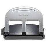 Ez Squeeze Three-hole Punch, 40-sheet Capacity, Black-silver