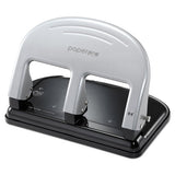 Ez Squeeze Three-hole Punch, 40-sheet Capacity, Black-silver