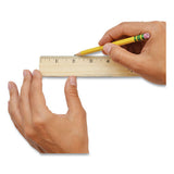 Wood Ruler With Single Metal Edge, 12"