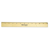 Wood Ruler With Single Metal Edge, 12"