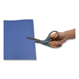 Titanium Bonded Scissors, 8" Long, 3.5" Cut Length, Gray-yellow Offset Handle
