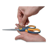 Non-stick Titanium Bonded Scissors, 8" Long, 3.25" Cut Length, Gray-yellow Straight Handle