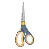 Non-stick Titanium Bonded Scissors, 8" Long, 3.25" Cut Length, Gray-yellow Straight Handle
