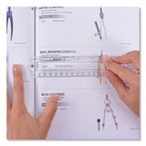 12" Magnifying Ruler, Plastic, Clear