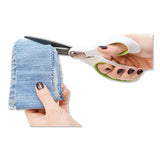 Carbotitanium Bonded Scissors, 8" Long, 3.25" Cut Length, White-green Straight Handle