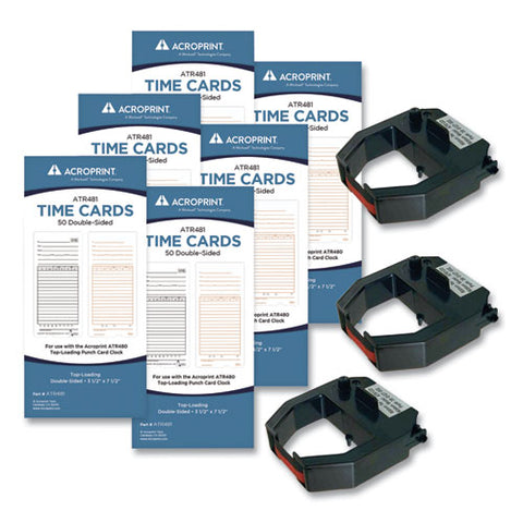 Txp300 Accessory Bundle, 3.5 X 7.5, Bi-weekly-weekly, Two-sided, 300 Cards And 3 Ribbons-kit