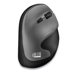 Imouse® A20 Antimicrobial Vertical Wireless Mouse, 2.4 Ghz Frequency-33 Ft Wireless Range, Right Hand Use, Black-granite