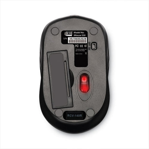 Imouse S50 Wireless Mini Mouse, 2.4 Ghz Frequency-33 Ft Wireless Range, Left-right Hand Use, Black