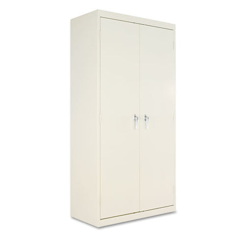 Assembled 72" High Storage Cabinet, W-adjustable Shelves, 36w X 18d, Putty