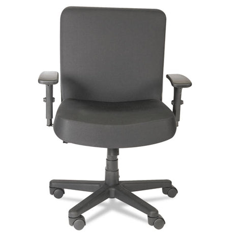 Alera Xl Series Big And Tall Mid-back Task Chair, Supports Up To 500 Lbs., Black Seat-black Back, Black Base