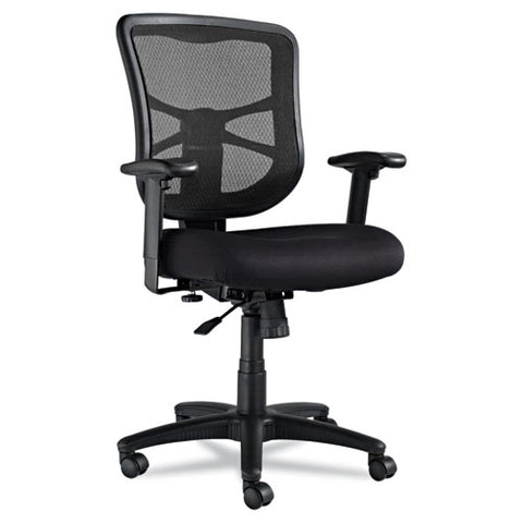 Alera Elusion Series Mesh Mid-back Swivel-tilt Chair, Supports Up To 275 Lbs, Black Seat-black Back, Black Base