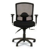 Alera Etros Series Mesh Mid-back Petite Multifunction Chair, Supports Up To 275 Lbs, Black Seat-black Back, Black Base
