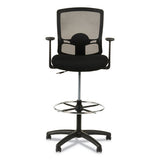 Alera Etros Series Mesh Stool, 36.13" Seat Height, Supports Up To 275 Lbs, Black Seat-black Back, Black Base