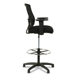 Alera Etros Series Mesh Stool, 36.13" Seat Height, Supports Up To 275 Lbs, Black Seat-black Back, Black Base