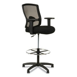 Alera Etros Series Mesh Stool, 36.13" Seat Height, Supports Up To 275 Lbs, Black Seat-black Back, Black Base