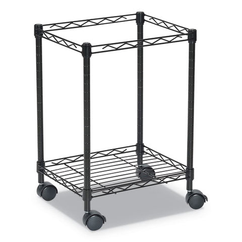 Compact Rolling File Cart, 15.25w X 12.38d X 21h, Black