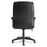 Alera Fraze Executive High-back Swivel-tilt Bonded Leather Chair, Supports Up To 275 Lbs, Black Seat-black Back, Black Base