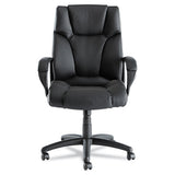 Alera Fraze Executive High-back Swivel-tilt Bonded Leather Chair, Supports Up To 275 Lbs, Black Seat-black Back, Black Base