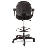 Alera Interval Series Swivel Task Stool, 33.26" Seat Height, Supports Up To 275 Lbs, Black Seat-black Back, Black Base
