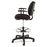 Alera Interval Series Swivel Task Stool, 33.26" Seat Height, Supports Up To 275 Lbs, Black Seat-black Back, Black Base