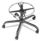 Alera Interval Series Swivel Task Stool, 33.26" Seat Height, Supports Up To 275 Lbs, Black Seat-black Back, Black Base