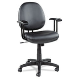 Alera Interval Series Swivel-tilt Bonded Leather Task Chair, Supports Up To 275 Lbs, Black Seat-black Back, Black Base