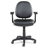 Alera Interval Series Swivel-tilt Bonded Leather Task Chair, Supports Up To 275 Lbs, Black Seat-black Back, Black Base