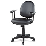 Alera Interval Series Swivel-tilt Bonded Leather Task Chair, Supports Up To 275 Lbs, Black Seat-black Back, Black Base