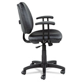 Alera Interval Series Swivel-tilt Bonded Leather Task Chair, Supports Up To 275 Lbs, Black Seat-black Back, Black Base