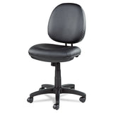 Alera Interval Series Swivel-tilt Bonded Leather Task Chair, Supports Up To 275 Lbs, Black Seat-black Back, Black Base