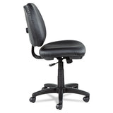 Alera Interval Series Swivel-tilt Bonded Leather Task Chair, Supports Up To 275 Lbs, Black Seat-black Back, Black Base