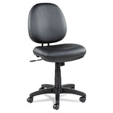 Alera Interval Series Swivel-tilt Bonded Leather Task Chair, Supports Up To 275 Lbs, Black Seat-black Back, Black Base