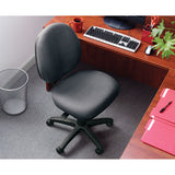 Alera Interval Series Swivel-tilt Bonded Leather Task Chair, Supports Up To 275 Lbs, Black Seat-black Back, Black Base