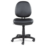 Alera Interval Series Swivel-tilt Bonded Leather Task Chair, Supports Up To 275 Lbs, Black Seat-black Back, Black Base