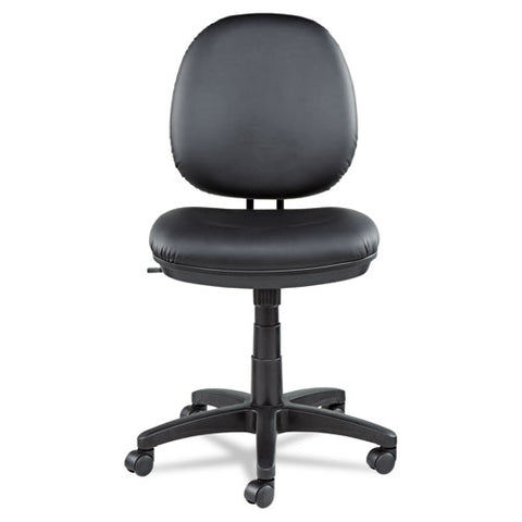 Alera Interval Series Swivel-tilt Bonded Leather Task Chair, Supports Up To 275 Lbs, Black Seat-black Back, Black Base
