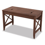 Sit-to-stand Table Desk, 47.25" X 23.63" X 29.5" To 43.75", Modern Walnut