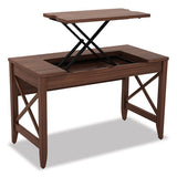Sit-to-stand Table Desk, 47.25" X 23.63" X 29.5" To 43.75", Modern Walnut