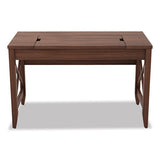 Sit-to-stand Table Desk, 47.25" X 23.63" X 29.5" To 43.75", Modern Walnut