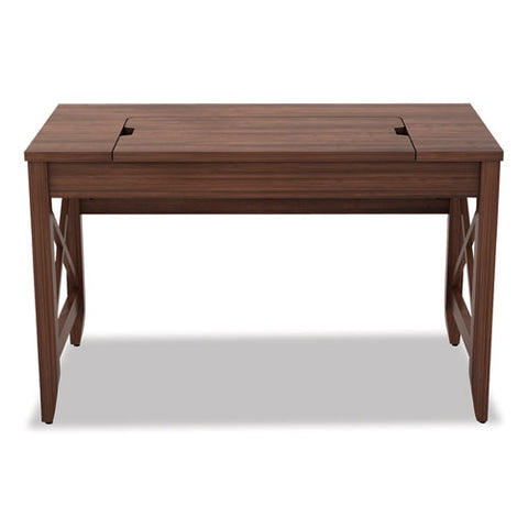 Sit-to-stand Table Desk, 47.25" X 23.63" X 29.5" To 43.75", Modern Walnut