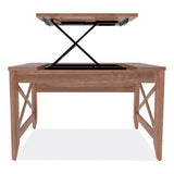 Sit-to-stand Table Desk, 47.25" X 23.63" X 29.5" To 43.75", Modern Walnut