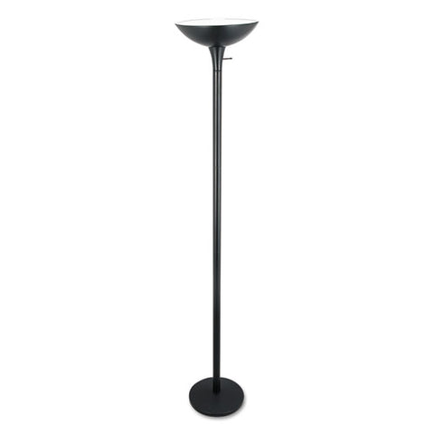 Torchier Floor Lamp, 12.5"w X 12.5"d X 72"h, Matte Black