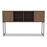 Alera Open Office Desk Series Hutch, 59w X 15d X 36.38h, Modern Walnut