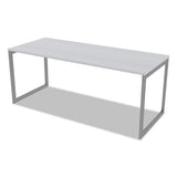 Alera Open Office Desk Series Adjustable O-leg Desk Base, 30" Deep, Silver