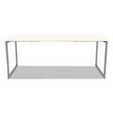 Alera Open Office Desk Series Adjustable O-leg Desk Base, 30" Deep, Silver