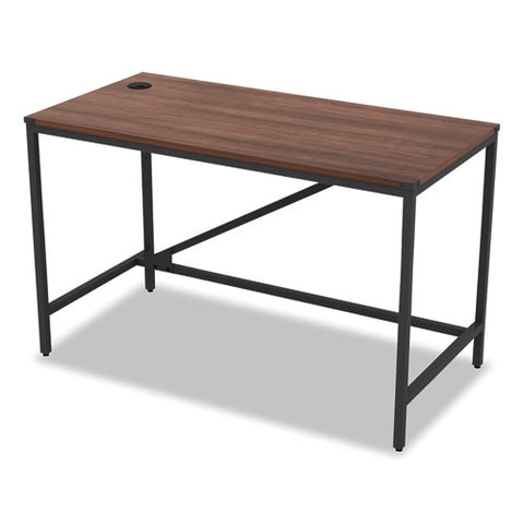 Industrial Series Table Desk, 47.25" X 23.63" X 29.5", Modern Walnut