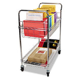 Carry-all Cart-mail Cart, Two-shelf, 34.88w X 18d X 39.5h, Silver