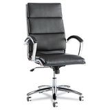Alera Neratoli High-back Slim Profile Chair, Supports Up To 275 Lbs, Black Seat-black Back, Chrome Base